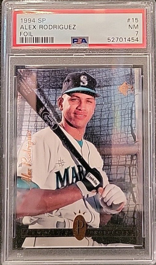 1994 SP 15 ALEX RODRIGUEZ FOIL Rookie RC Seattle Mariners PSA 7 NM!!!