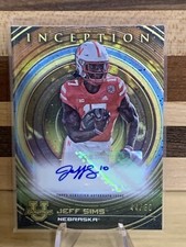 🔥📈 2023 Bowman U Inception Gold Jeff Sims /50 Nebraska Arizona State 🏈🔥