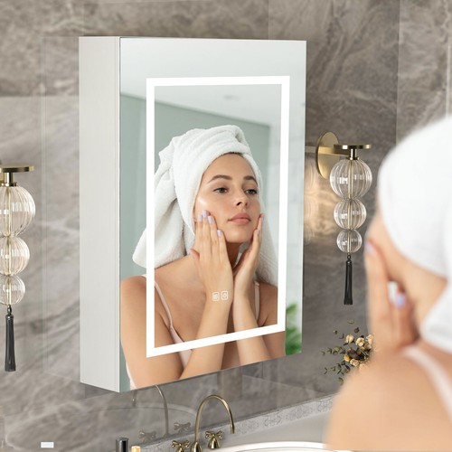 Bathroom Mirror cabinet LED intelligent touch screen anti-fog bathroom mirror - Picture 4 of 15