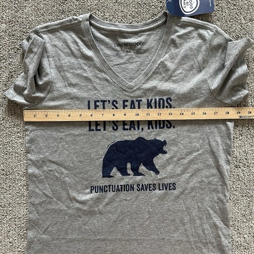 Life is Good Let's Eat, Kids Crusher Tee Size Medium - 第 3/6 張圖片