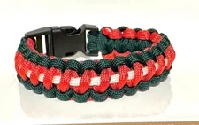 Miami Hurricanes Canes Orange Green White Paracord Nylon Bracelet 8.5"