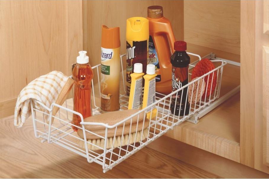 PullOut Wire Basket Kitchen Organizer Rack Sliding Shelf