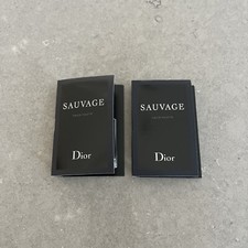2 Pk Dior SAUVAGE Eau De Toilette Spray .03oz Carded Sample  New W/ Fast Ship 