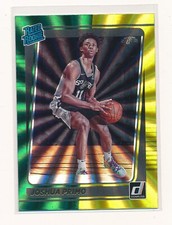 JOSHUA PRIMO 2021-22 DONRUSS HOLO GREEN YELLOW LASER RATED ROOKIE RC *SPURS*