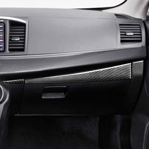 Carbon Fiber Co-pilot Storage Box Cover Trim Fit For Mitsubishi Lancer 2008-2015 - Picture 5 of 12
