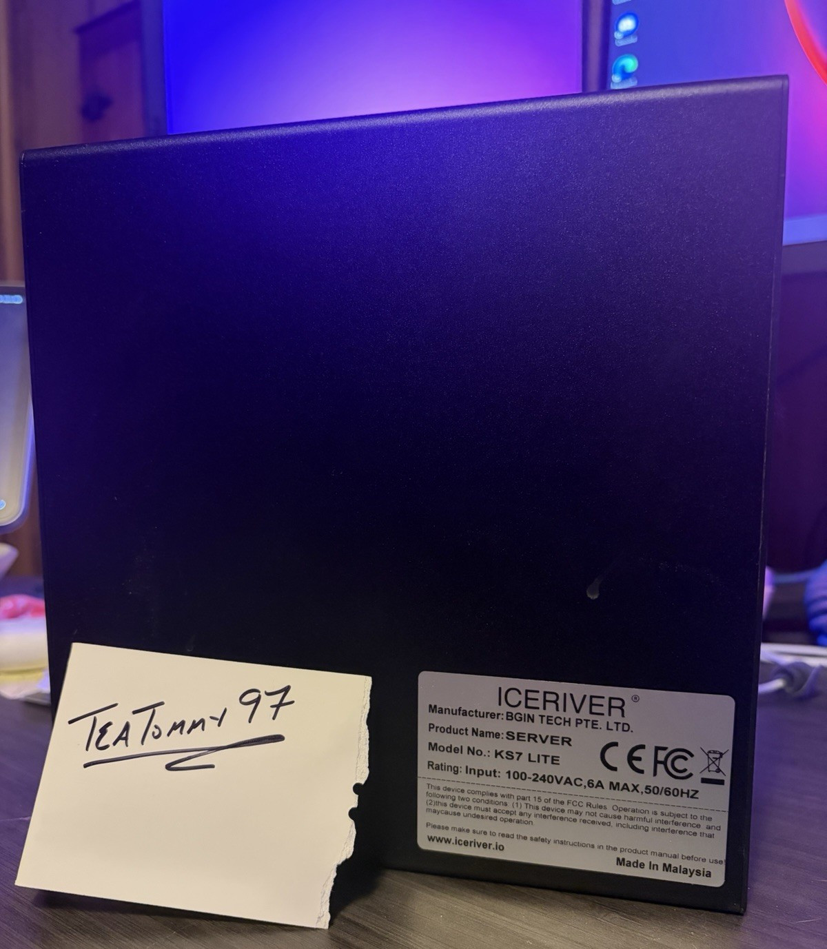 ICERIVER KS7 LITE - ASIC Kaspa Miner - 4.2TH - 500W