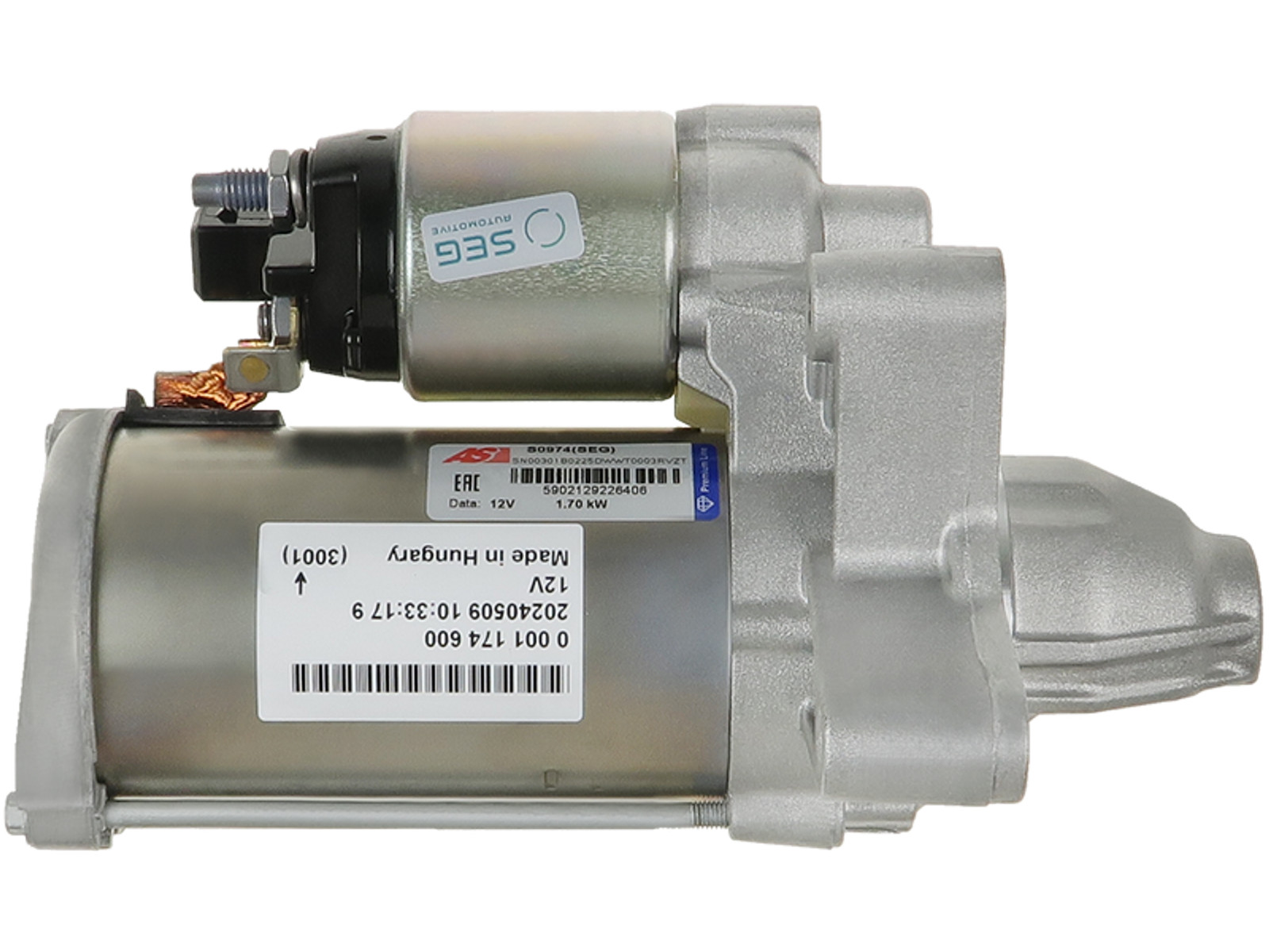 Brand New Starter Motor 12V 1.7kW 12T SEG for PEUGEOT EXPERT OE 0001174600