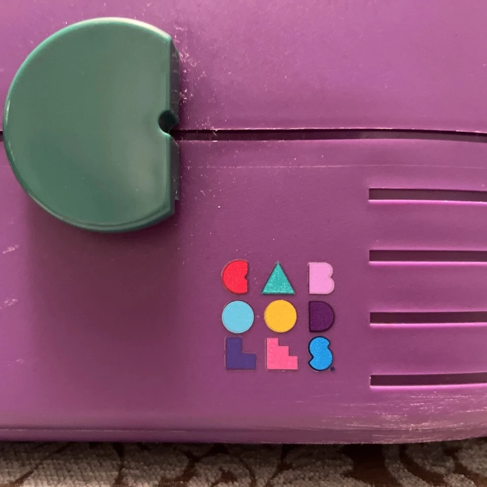 Estuche organizador de maquillaje cosmético Caboodles vintage años 90 púrpura y verde azulado Foto 2 de 4