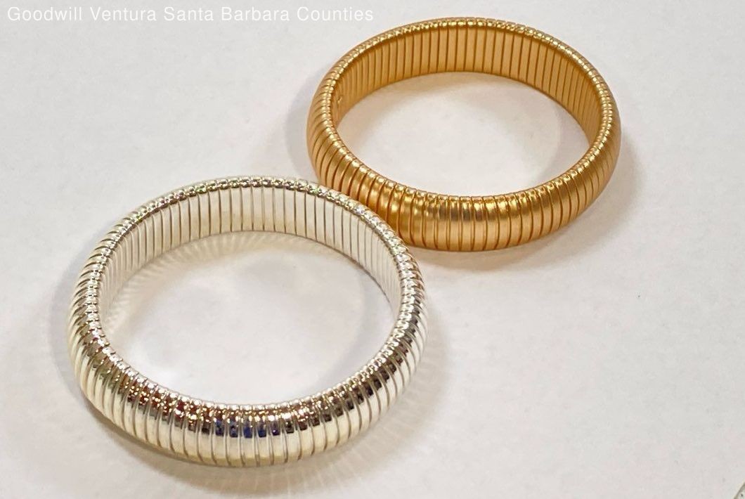 2 Stretchable Coiled Bangle Bracelets - image 3