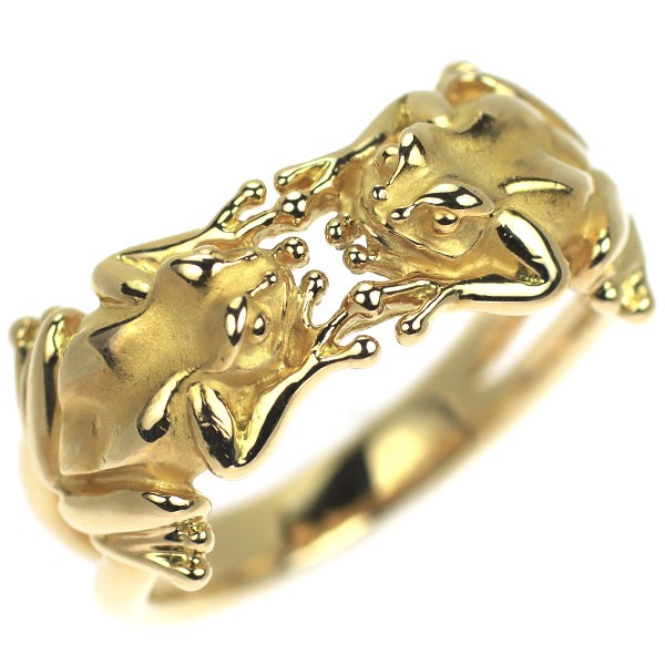 ア*ラ様 ≫★K18YG≪【Carrera y Carrera】ホースシューカフ Carrera y Carrera K18YG ring frog - Auth free shipping from