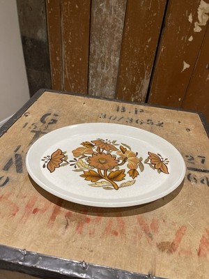Vintage Royal Worcester Palissy Kismet ovaler Teller Blumen Freizeitgeschirr