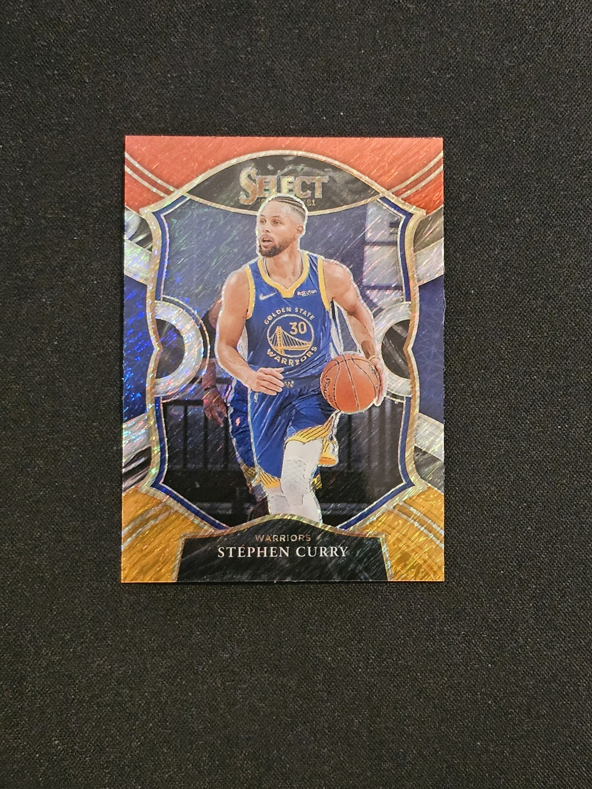 2020 Panini Select #57 Stephen Curry Red/White/Orange Shimmer 