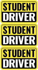 2-Pack Student Driver Car Magnet, Reflective Weather-Resistant, 5.71"x3.54", 3