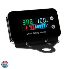 Waterproof Battery Monitor with Bracket 7-100V,12v 24v 36v 48v 60v 72v Digita...