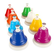 8 Pcs Rainbow Desk Bells, 8 Notes Diatonic Metal Musical Bells, Musical Bells...