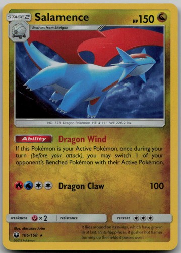 Salamence Holo 106/168 Holo Rare SM - Celestial Storm LP Pokemon