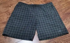 Adidas swim shorts  XL check green/black