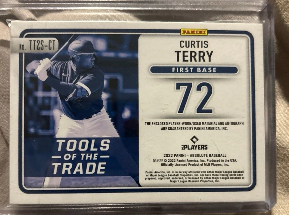 2022 Curtis Terry Absolute Tools of the Trade Dual Swatch Auto Red 50/50 Twins - Image 2 of 2