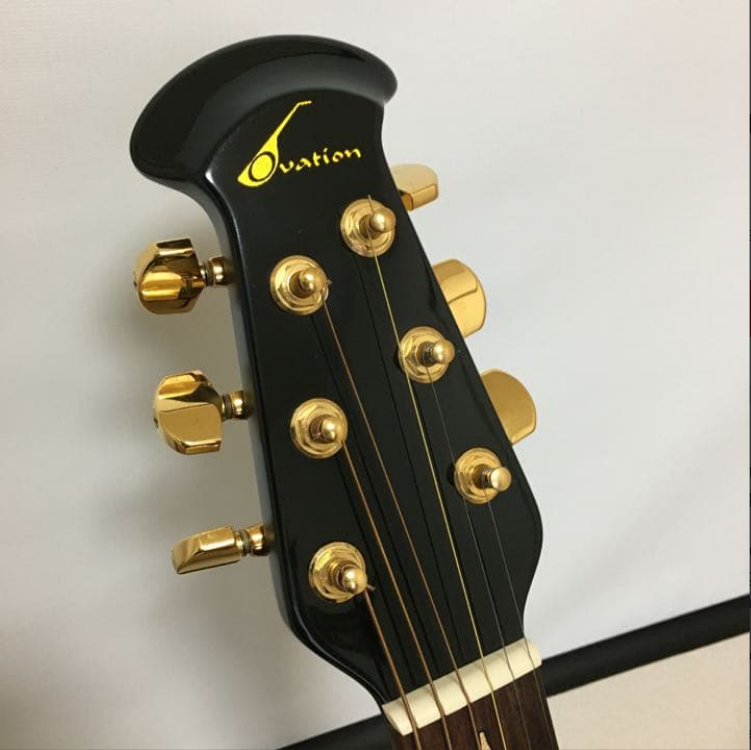 Acoustic Electric Guitar Ovation Elite 1718 Deep Ball Black with