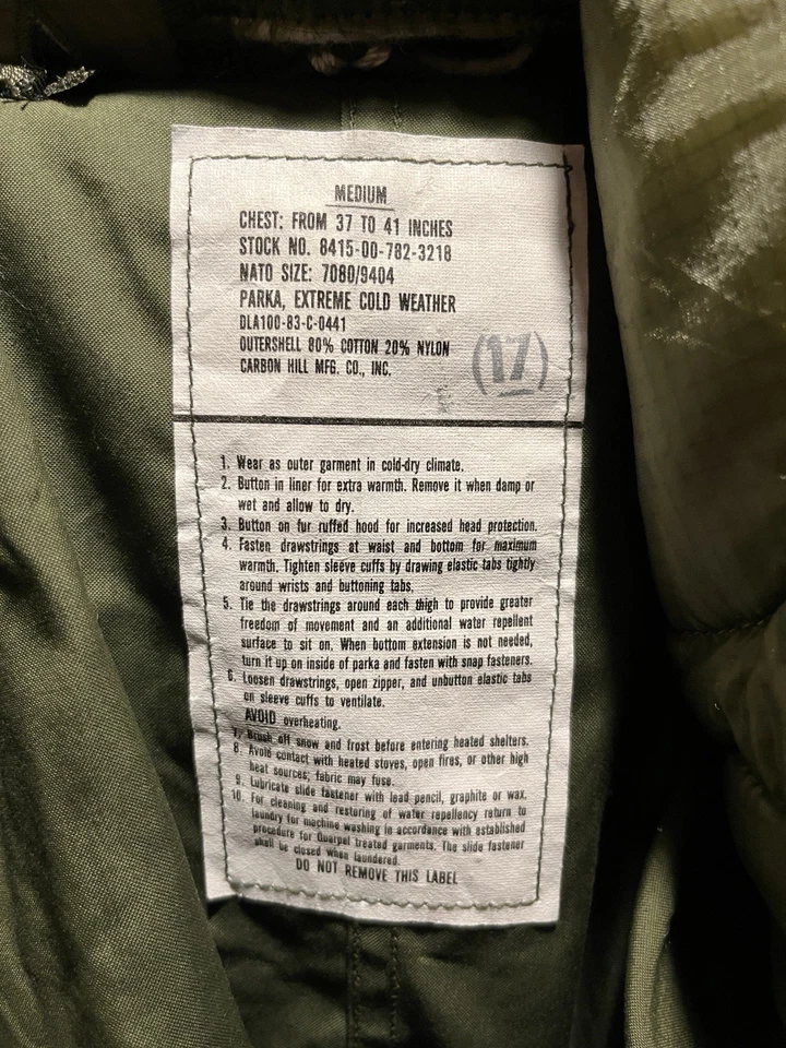 Parka vintage M65 cola de pez con forro y capucha talla grande sin ribete de piel muy bonita Foto 2 de 4