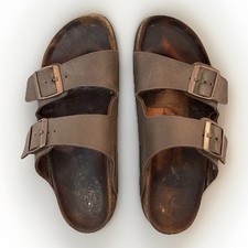 Birkenstock Arizona Mocha Brown 2-Strap Sandals Women s 8 or 9 Preowned Read