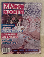 April 1990 Magic Crochet Magazine 65 - 35 Crochet Projects - GUC