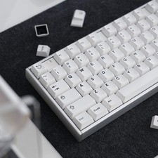 White Keycaps Set Cherry Profile Doubleshot Bow 120 Keys Custom 60% To 75%