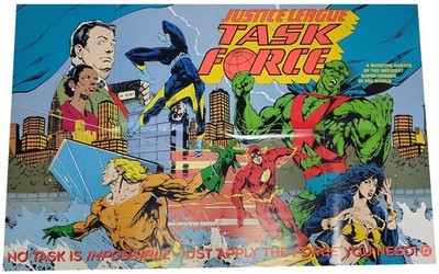 Justice League Task Force 1993 Promo Poster 87cm x 56cm Sal Velluto