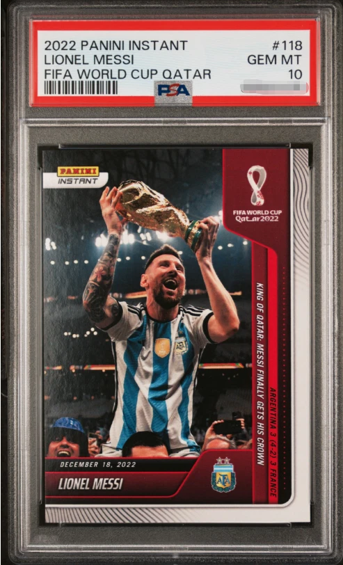 2022 Panini Instant FIFA World Cup Qatar Lionel Messi #118 for