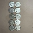 1964 Kennedy Half Dollar Lot of 10 Silver 90%