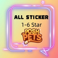 POSH PETS 1⭐2⭐3⭐4⭐5⭐6⭐ Monopoly Stickers Go All sticker ⭐24/7 ⭐
