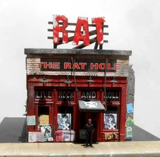 Downtown Deco 2030 The Rat Hole Punk Rocker Bar Building Diorama N Scale
