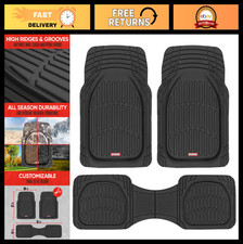 All-weather Deep Dish Floor Mats For Cars Trucks Suvs - Waterproof Trim-to-f