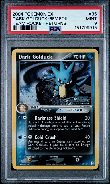 Pokemon Dark Golduck EX Team Rocket Returns Reverse Holo 35/109 PSA 9 2004
