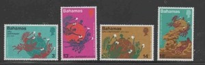 BAHAMAS #358-361 1974 CENTENARY OF UPU MINT VF NH O.G aa