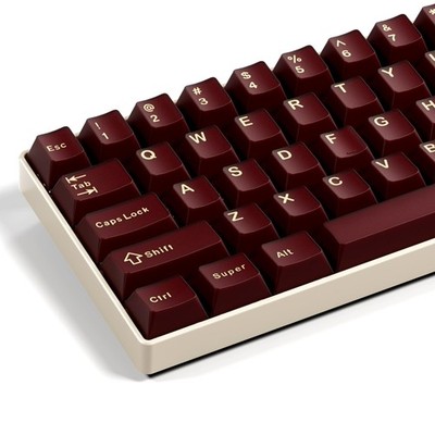 XVX Red Keycaps, Double Shot PBT Keycap Set 75 Percent, Cherry Profile Keyboa...
