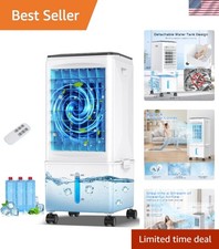 3-Speed Portable Air Conditioner - 7H Smart Timer & 60° Oscillation, Efficient