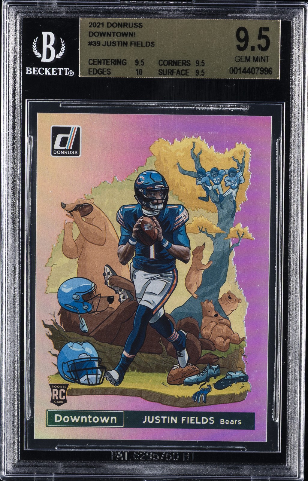 2021 DONRUSS DOWNTOWN! #39 JUSTIN FIELDS BGS 9.5
