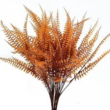 SzJias Fall Plants Artificial Ferns for Outdoors Fake Fern Plants Faux Boston Fe
