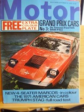 VINTAGE CAR AUTO MOTOR MAG SEPT 19 1970 MARCOS MANTIS DE TOMASO STAG ROAD TEST