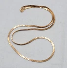 Vintage Herringbone Necklace Gold tone Estate Costume Jewelry 20"