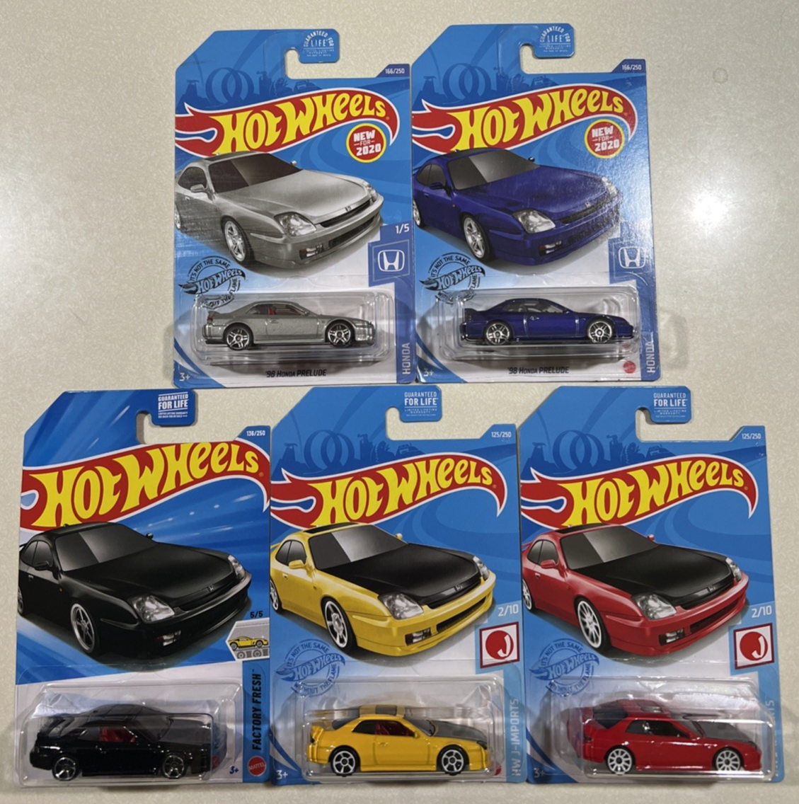 NEW 2026 Hot Wheels 98 Honda Prelude SILVER, RED, YELLOW, BLUE