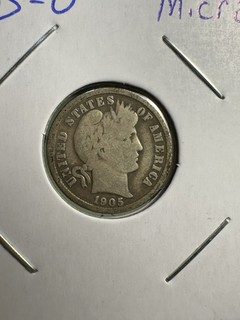 1905 O Barber Dime MICRO