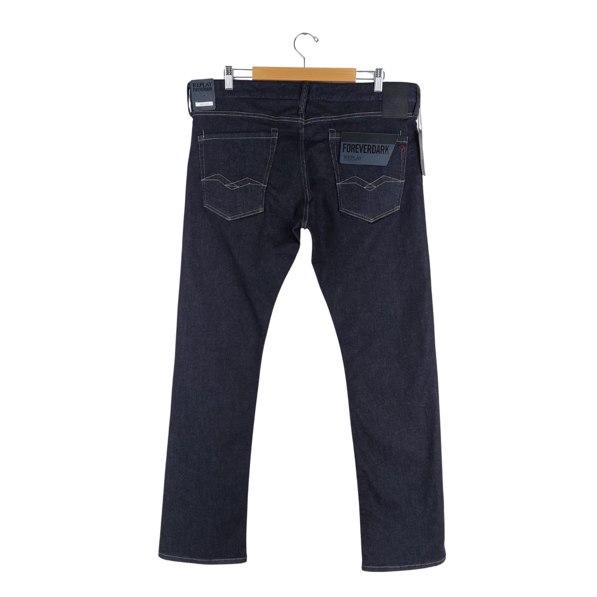 Replay Slim Fit Anbass Hyperflex Color X.l.i.t.e. Jeans Black - Replay Jeans Jeans