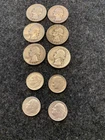 Lot of 6 Wash Quarter Circulated 90% silver; 4 Roos dimes BU, fine