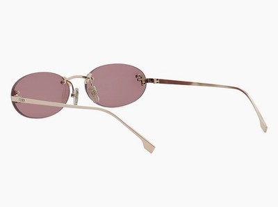 FENDI First Crystal FE4075US 28Z Rose Gold Light Pink Lens  display picture 1