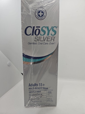 Closys Silver  55+ Multi Benefit Rinse  Gentle Mint 16 oz Ea.( 2 Bottles)Ex08/25