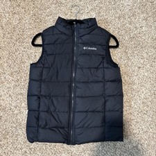Boys Columbia Sportswear Company Heat Black Puffer Vest Size M 10/12