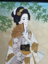 艺妓画在古董日本画作、画卷| eBay