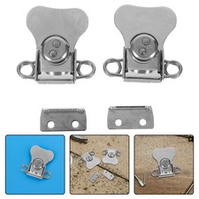 2Pcs Padlockable Stainless Steel Butterfly Latch Durable Box Hardware